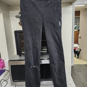 SPANX Womens Charcoal Skinny Jeans